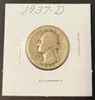 1937-D Washington Quarter US Silver Coin