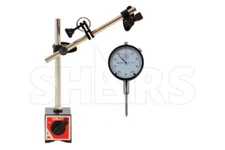 135lbs Magnetic Base Holder w/Fine Adjustment + 1" Dial Indicator .001" P]