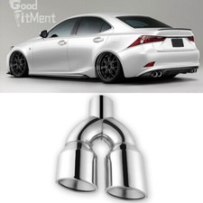 2.5" Inlet 3.5" Outlet 9.5'' Length Dual Exhaust Pipe Tips For Lexus IS F ES CT