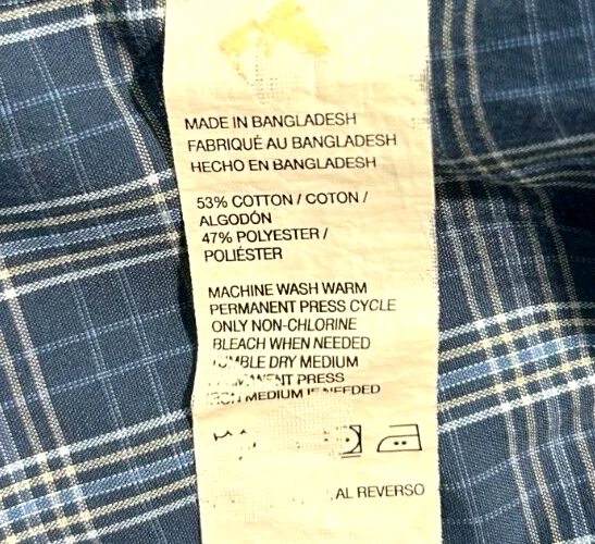 Arrow Adult Man Size Large Button Up Casual Short Sleeve Shirt - Image 4 of 4