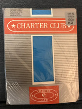 New Vintage charter club feeling pretty control top pantyhose Sz A turquoise