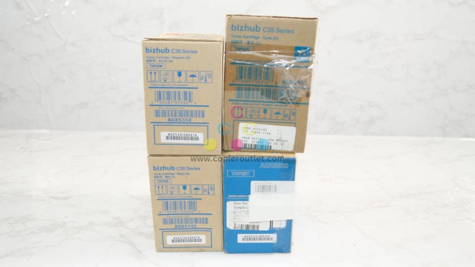 4 Cosmetic OEM Konica Minolta Bizhub C35,C35P TNP22 CMYK Series Same Day Ship! - Image 4 of 4