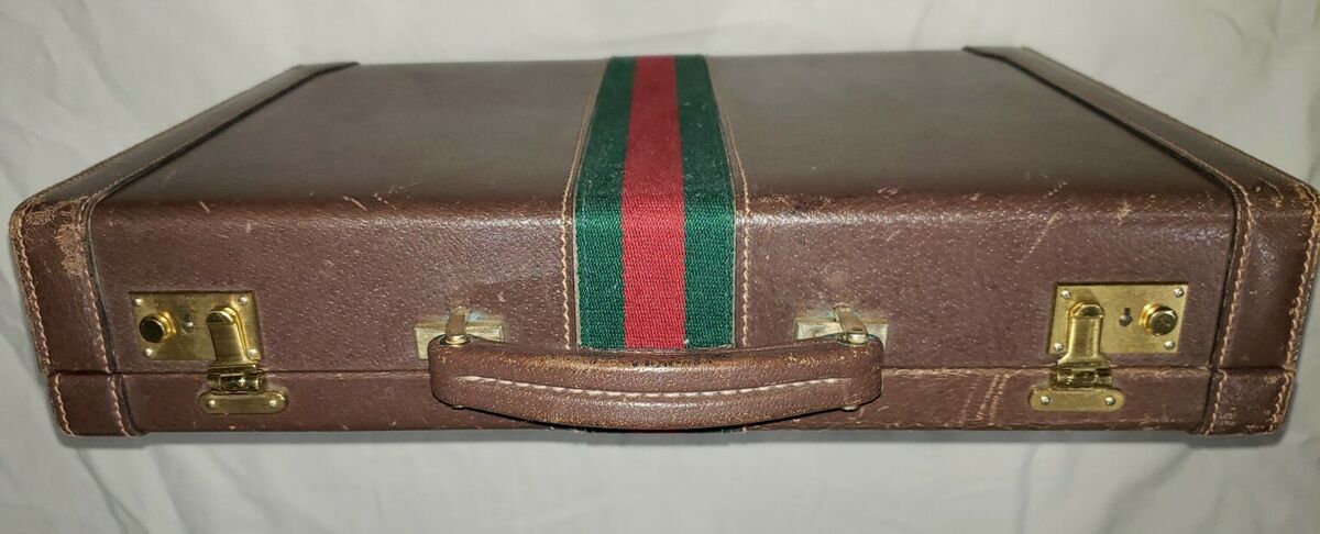 VINTAGE GUCCI HARD CASE BRIEFCASE ATTACHE BAG