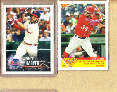 Bryce Harper MLB 2015 Topps Heritage 51 Collection Green Back