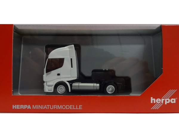 Herpa 312226 Iveco Stralis Np 460 Zugmaschine Weiß Fertigmodell 1:87 Neu-image