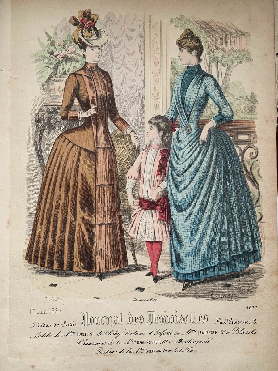 French Antique Victorian June 1st,1887 Print -LE JOURNAL DES