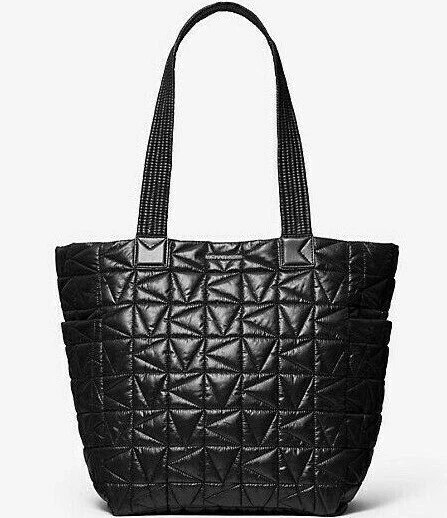 Michael Kors Neverfull Carryall tote Metallic gray Nylon- Black