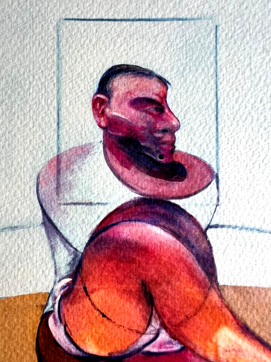 Francis Bacon Lithographie COA Signé Stylo A Numéroté au Crayon Limité 275