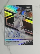 2020 Panini Elite Extra Edition #114 Packy Naughton Auto Cincinnati Reds Card