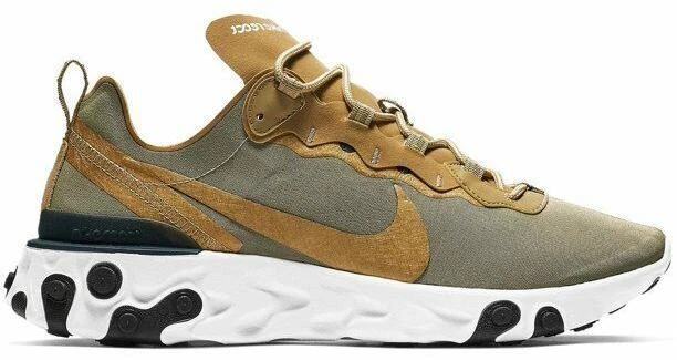 %Nike React Element 55 Gold Ranger (2019) Size 11.5 Men - A1 Nike React Element 55 Gold Ranger for Sale | Authenticity  main image 2