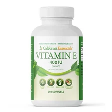 California Essentials Vitamin E 400 IU 250 Softgels – Antioxidant & Immunity