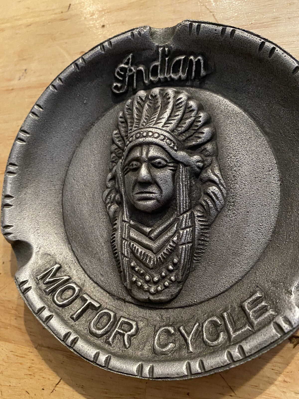 Indian Motorcycles Cigar Ashtray Patina Harley Davidson Triumph