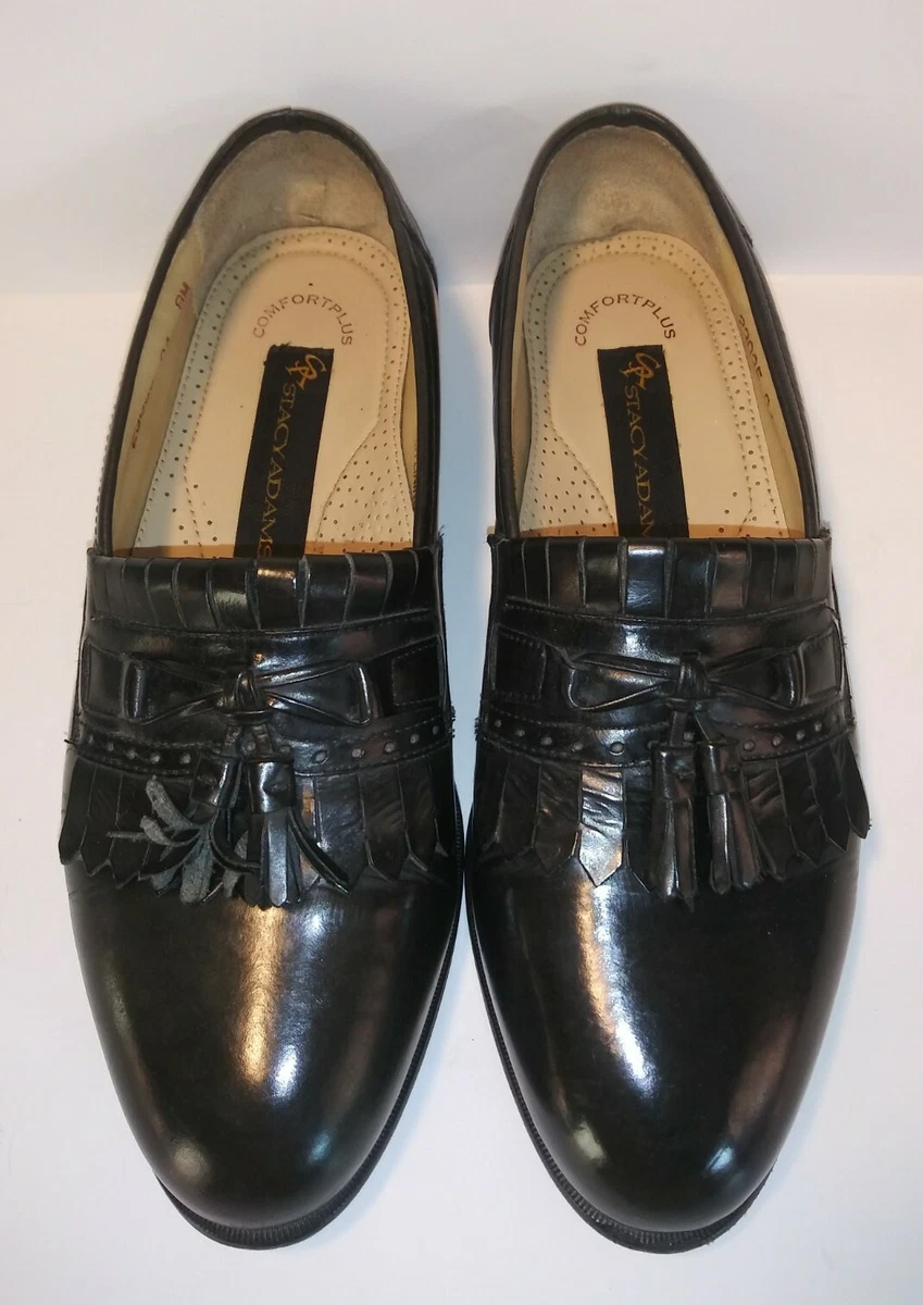Stacy adams black loafers sale