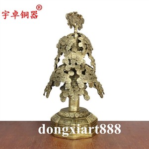 Astonishing 33 Cm Chinese Brass Auspicious Eight Diagrams Fengshui Wealth Money Tree Statue Cheap Discount Sale Www Kmcgovern Com