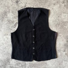 Classic Mens Black Formal Waistcoat Vest Gilet Size  