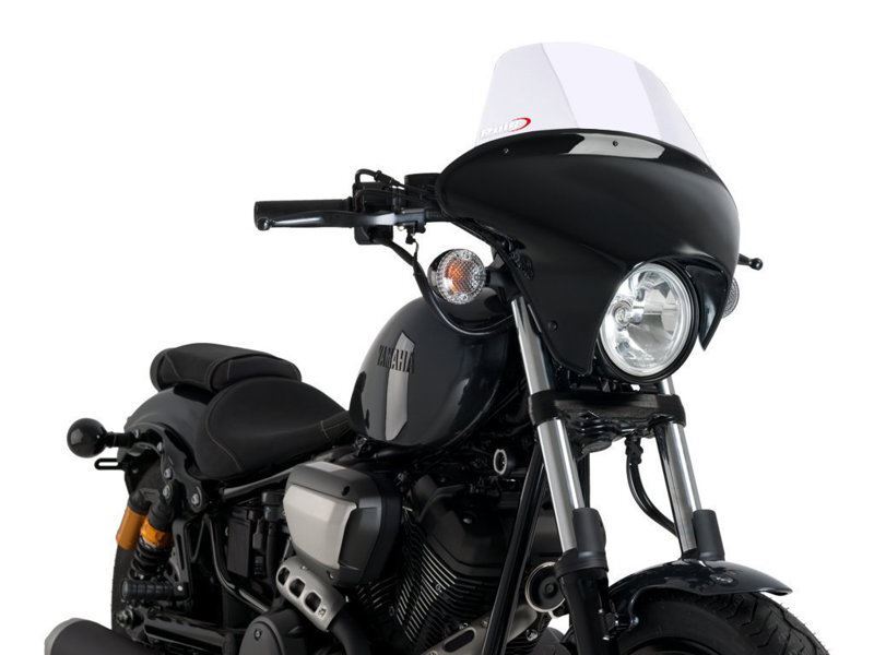 Puig Gloss Black Housing Clear Batwing Touring Screen Yamaha XV 950 2014-2019