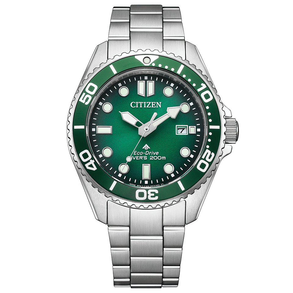 CITIZEN PROMASTER MARINE BN0269-50W Eco-Drive Solar Watch Green
