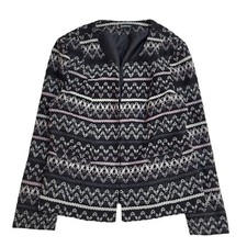 Kaleidoscope Black Pink Hook Eye Casual Jacket Uk Women's Size 16 Ee314