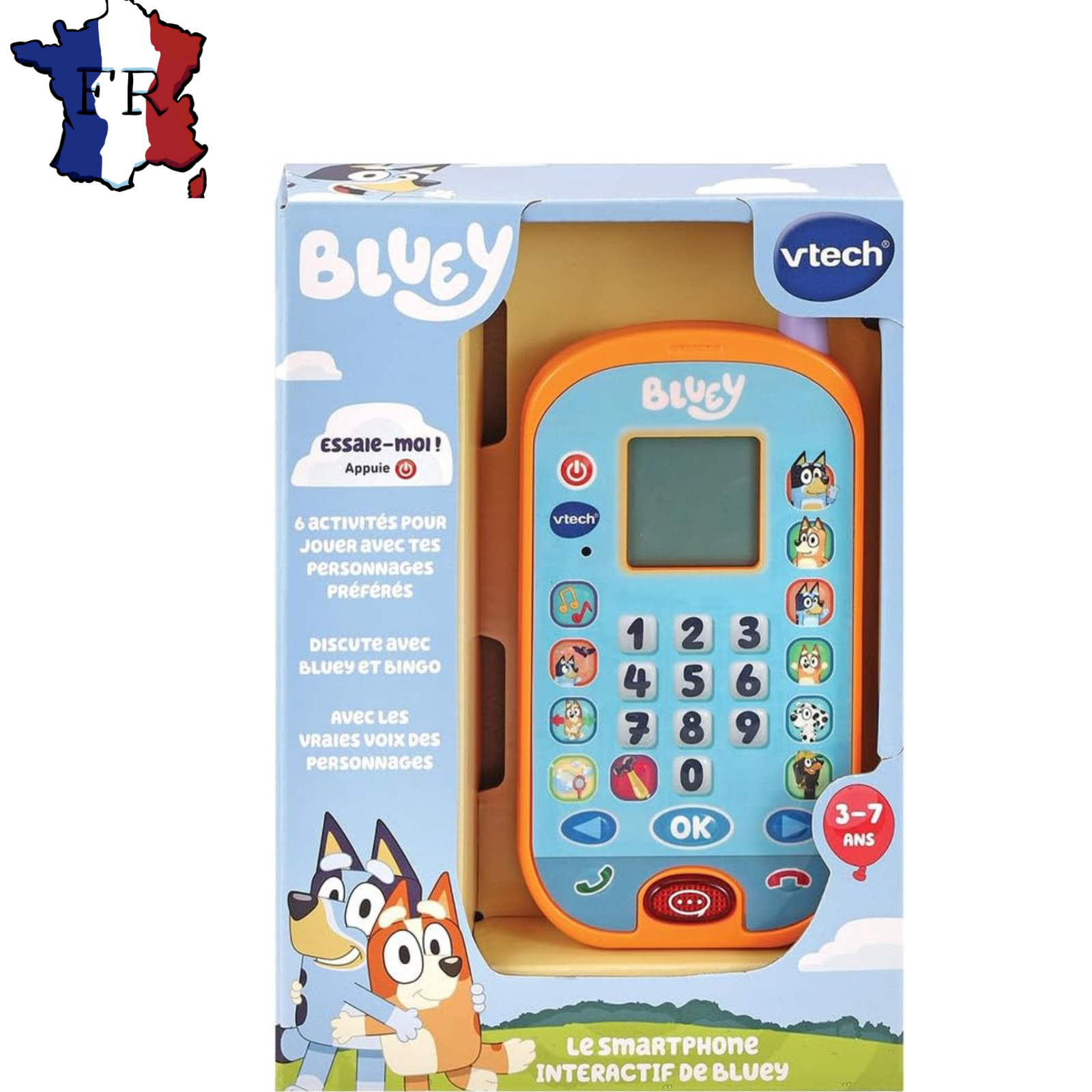 Smartphone interactif Bluey VTech - Jouet éducatif anti-écrans pour l'éveil des petits