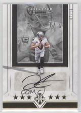 2018 Panini Majestic Signatures Tier 3 7/10 Derek Carr #ST3-DC Auto 5ov