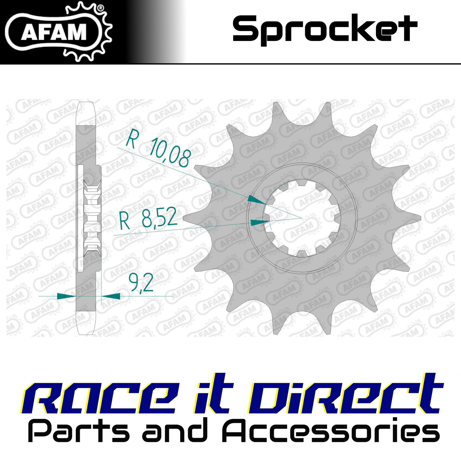 Sprocket for HM-HONDA CRM 50 Derapage Competition 2004-2010 12T Front AFAM