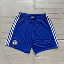 Vintage Adidas Chelsea FC ClimaCool Soccer Football Shorts Blue Men's L