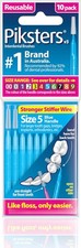 Piksters Interdental Brushes, 10 pk, Size 5, Interdental Tooth Brush for Large