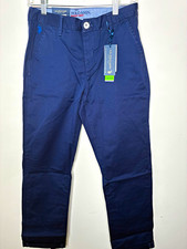 U.S. Polo Assn. Boys Blue Chino Pants 4 Regular Slim Fit Twill Pockets Button