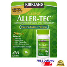 Allergy Relief Cetirizine HCL 10mg Antihistamine 24 Hour 365 Tablets Gluten Free