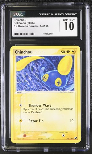 Chinchou graded CGC 10 for sale on eBay