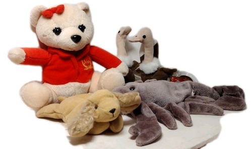Ty Teenie McDonald's & Beanie Babies LOT 5 Plush Stuffed Animals + MK Teddy Bear