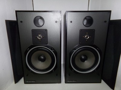 Vintage MORDAUNT SHORT MS35ti Bookshelf Speakers Black Made in England