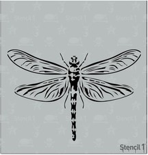 Stencil1 Dragonfly Stencil 5.75" x 6" - Durable Quality Reusable Stencils...