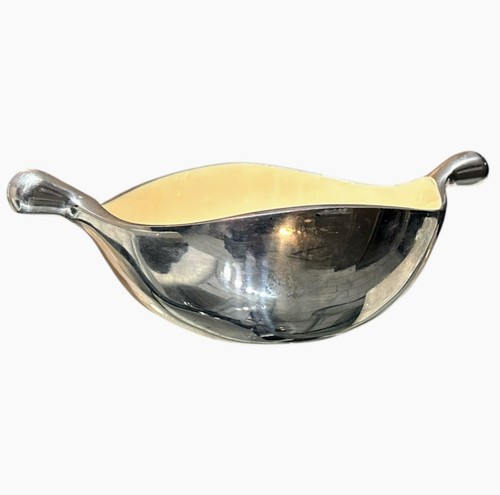 Lunares San Francisco By Nima Oberon Pod Bowl Aluminum Cream Enamel-Modern - Picture 3 of 13