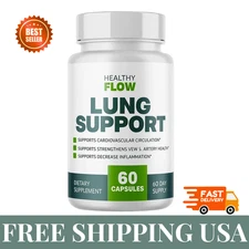 Healthy Flow Lung Support Formula Dietary Supplement - 60 Capsules USA.