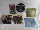 *PREOWNED ROCK AND ROLL VINYL* Lot of 4 Vinyls/Metallica Clock/Kiss Glam Light