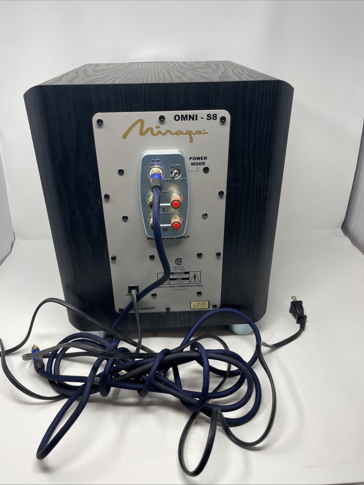 Mirage OMNI-S8 Powered Subwoofer - Black - power on tested - free shipping