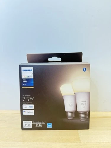 PHILIPS HUE White Blanco A19 - E26 Smart bulb 75 W - 1100 Lumen (2-pack)