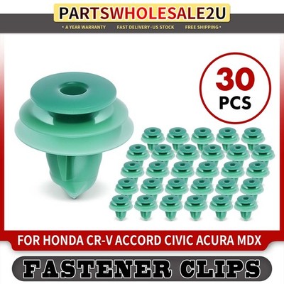 30Pcs 9.5mm Nylon Door Panel Interior Trim Clips Retainer Triple Head for Honda