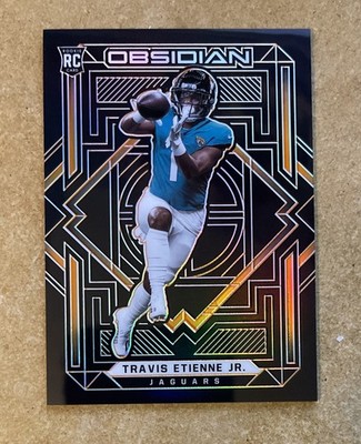 2021 Obsidian Travis Etienne JR Rookie Electric Etch Orange /75 Jaguars RC #108