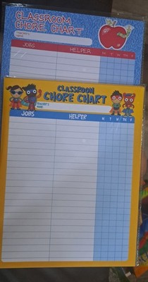 2- New Sealed My Classroom Chores Chart 8.5'' x 11''  Jobs Helper 24 Pk (48) 