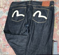 Mens EVISU Denim Jeans Size 38x34 (40x32) Act...