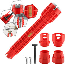 14-In-1 Multi-Functional Wrench Faucet Sink Installer Tool for Toilets and Kitch