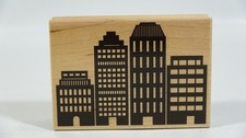2010 Hero Arts Cityscape Wood Backed Rubber Stamp K5325