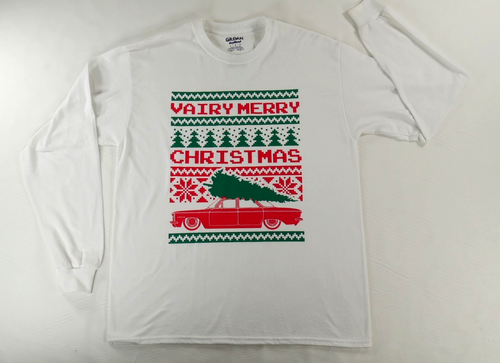 T-shirt homme Vairy Joyeux Noël Corvair moche Noël manches longues grand - Photo 1/7