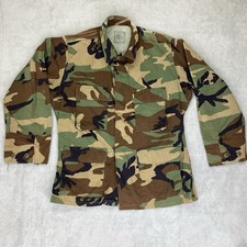 US Army Woodland Camo Jacket Mens Medium Short Hot Weather Year 1999 VTG