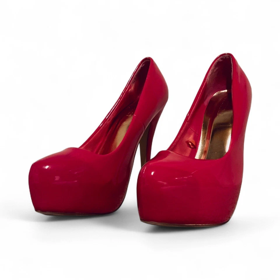 Zapatos de tacón alto Forever 21 de charol rosa talla 8 Foto 2 de 4