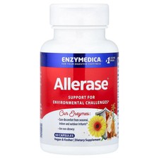 Enzymedica Allerase 60 Capsules Casein-Free, Dairy-Free, Egg-Free, Gluten-Free,