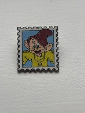 ⛵ Disney Mystery Pin Badge Postage Stamp Series 10 Dopey Dwarf Snow White