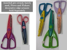 used decorative edge craft scissors, various styles, your choice